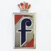 PF4 Stemma PININFARINA con corona attaccata, verniciato, mm.30x60, con 2 perni a tergo