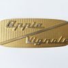 VI8 Fregio APPIA VIGNALE dorato per interno vettura, mm.88x35, con 2 perni a tergo