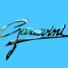 GA2 Scritta GARAVINI in ottone cromato mm.165, con 3 perni a tergo